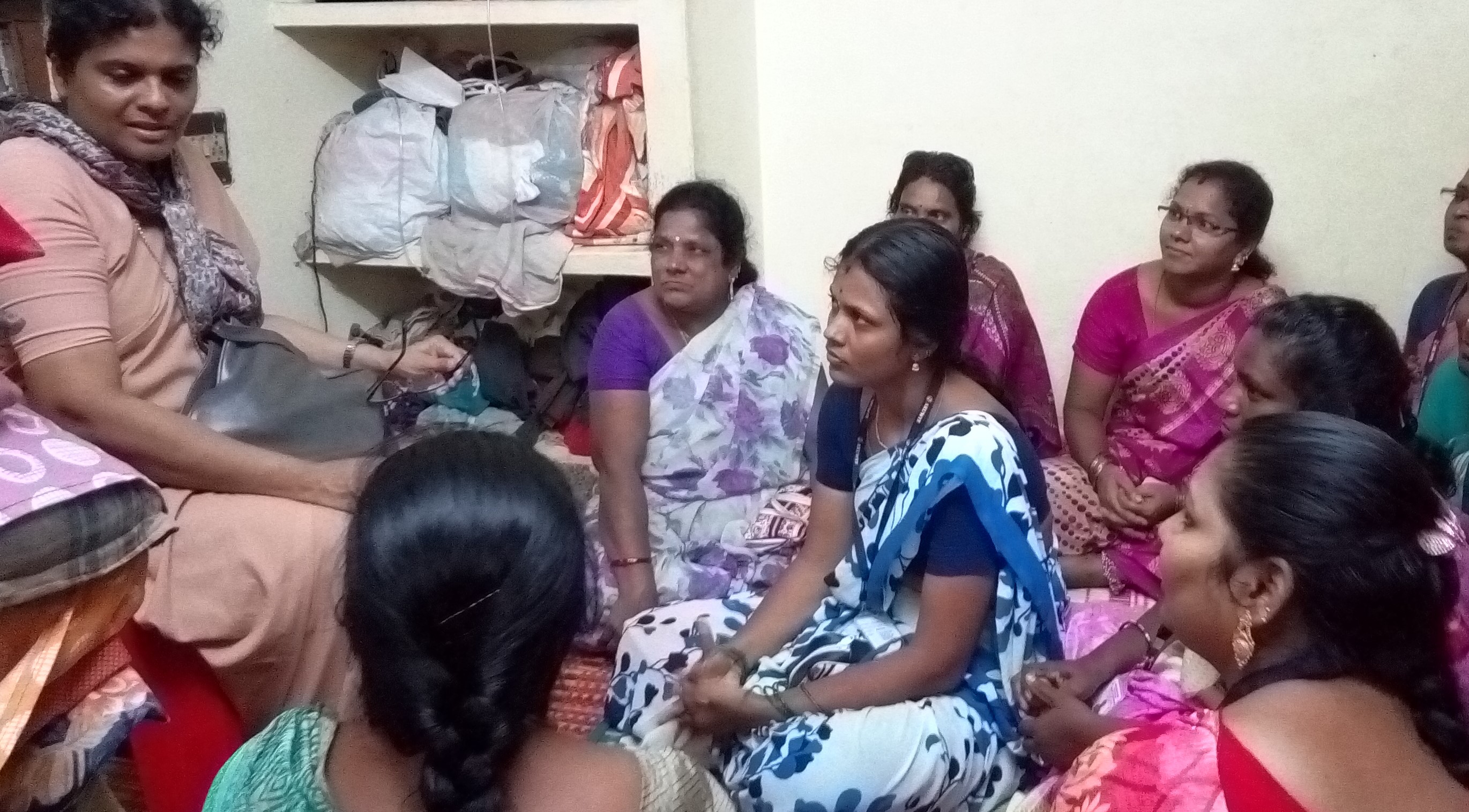 Social Development Coordinator monitoring visit at Varadharajanpet, SHGs 