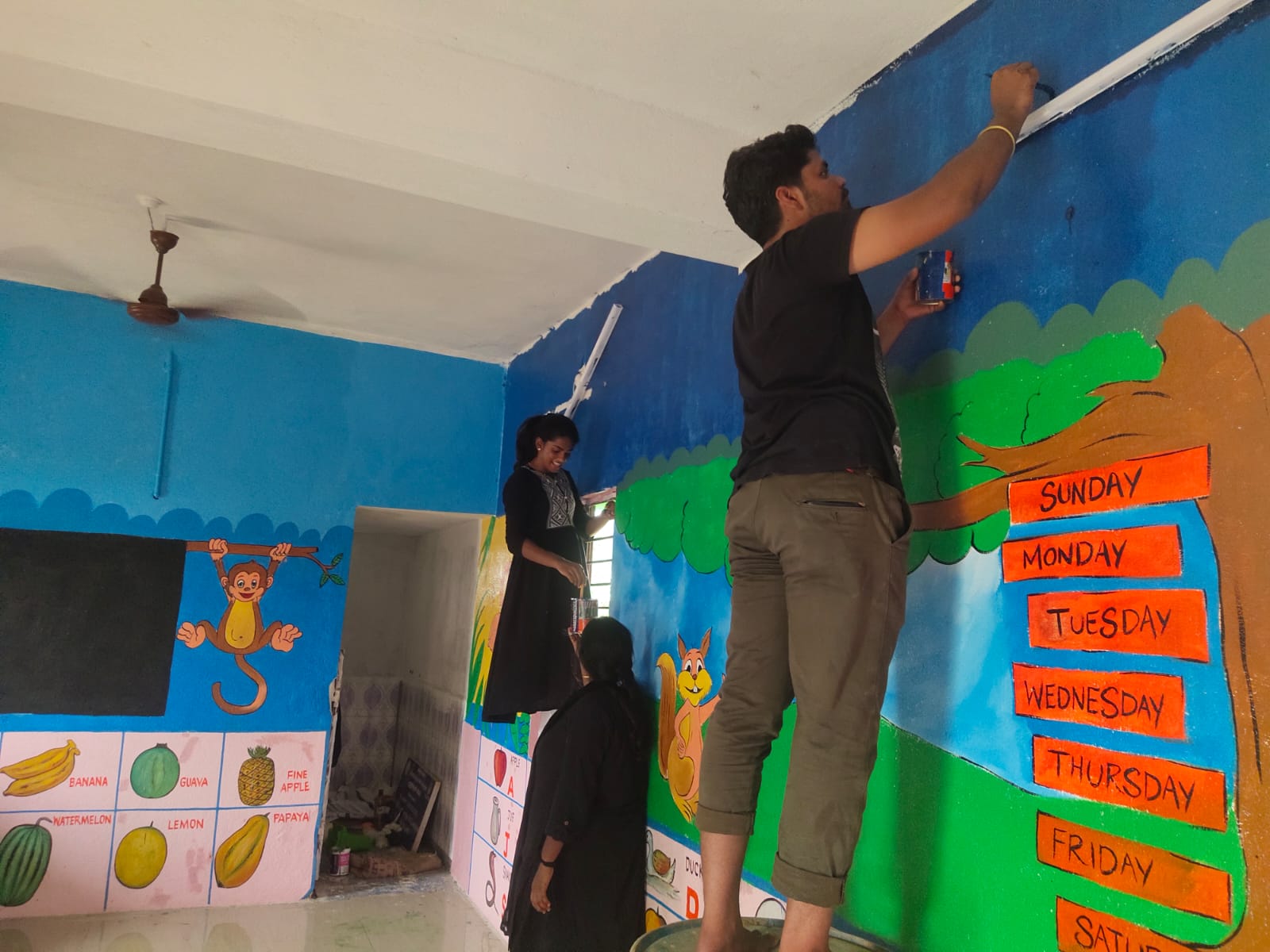 Painting ICDS centre on 13 th May 2023