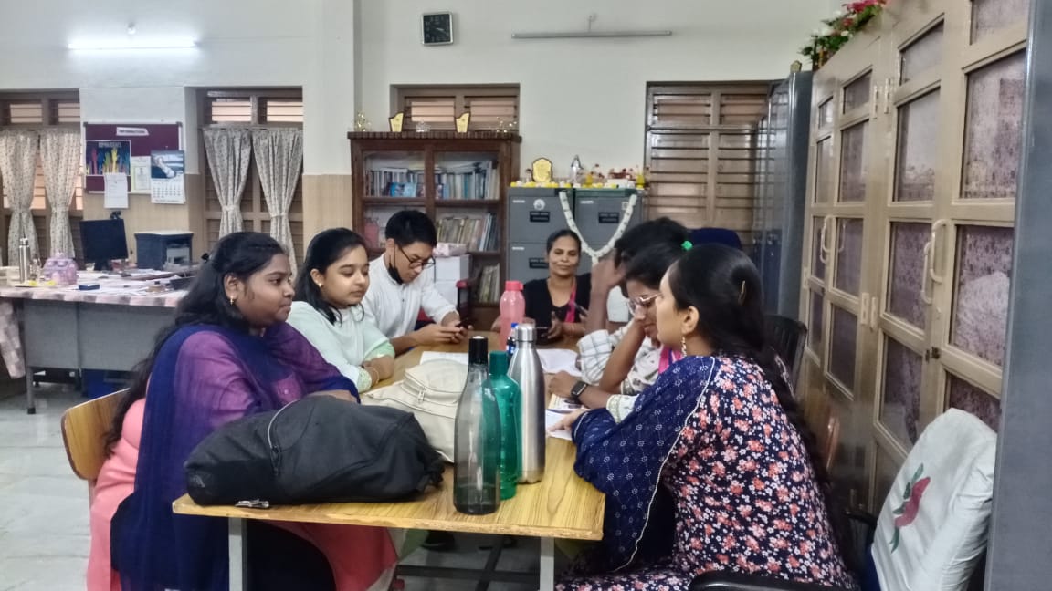 Womens day preparation by internship students on 02-02-2023
