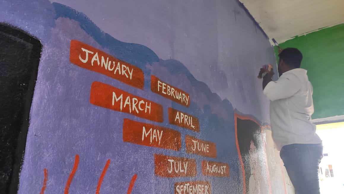Painting ICDS centre on 13 th May 2023