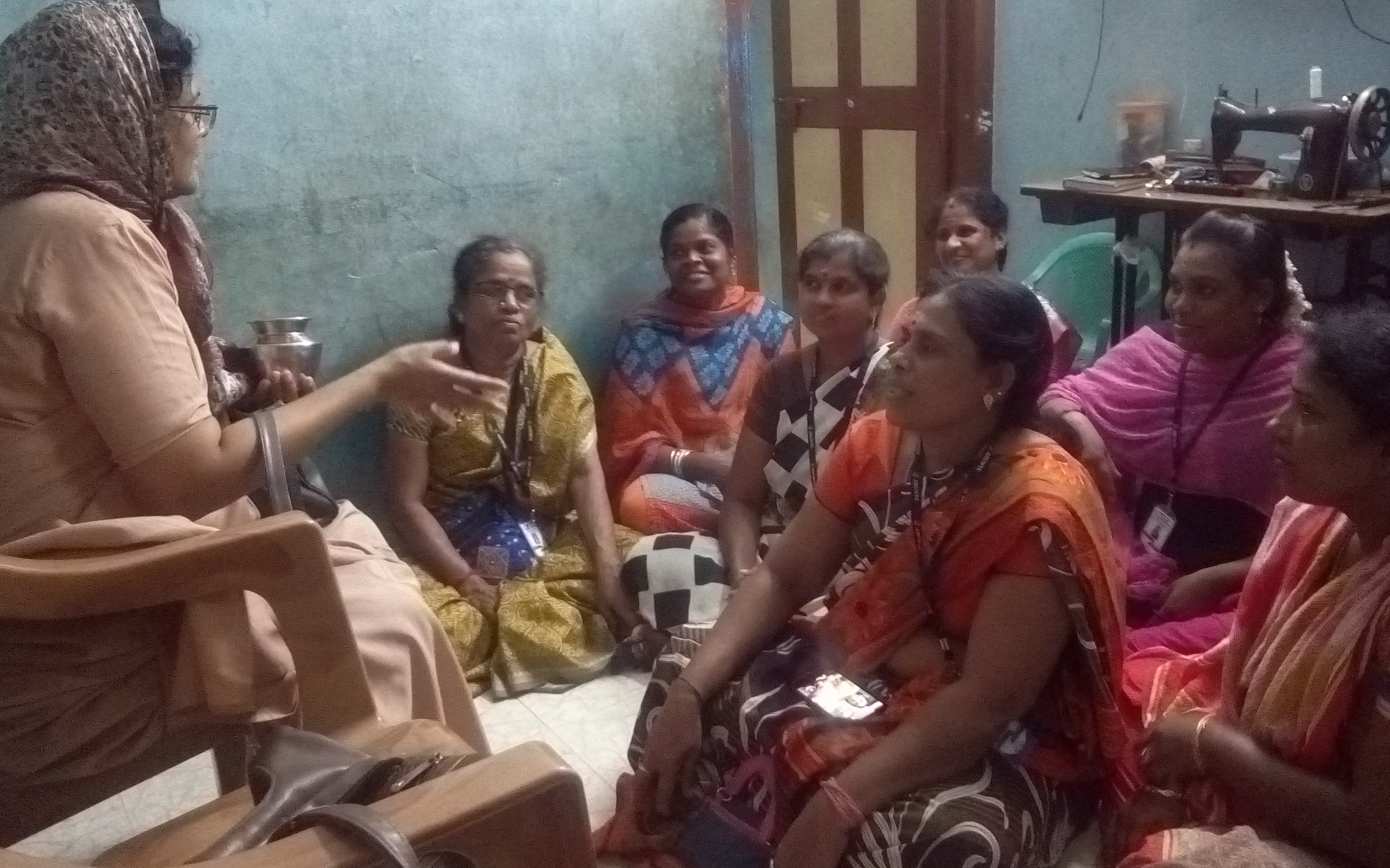 Social Development Coordinator monitoring visit at Saidapet, SHGs 