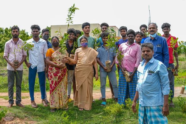 A journey of planting 10,000 trees started from Thiruvallur district