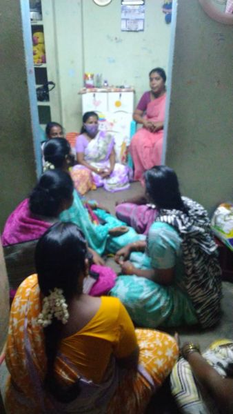 SHG Members along with the Women Coordinator - Independance Day Preparation Meeting