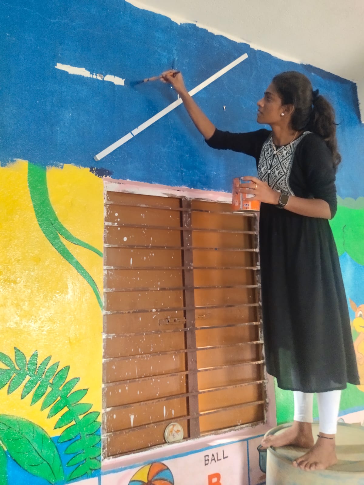 Painting ICDS centre on 13 th May 2023