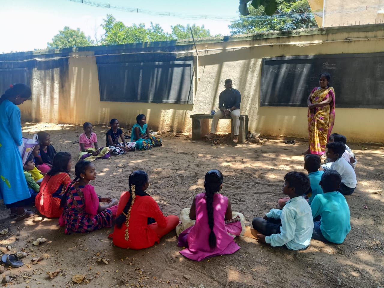 Monitoring Visit to Anmarudai on 24/09/2022.Mr.Praveen Bhaskar discussed about children Parliament.