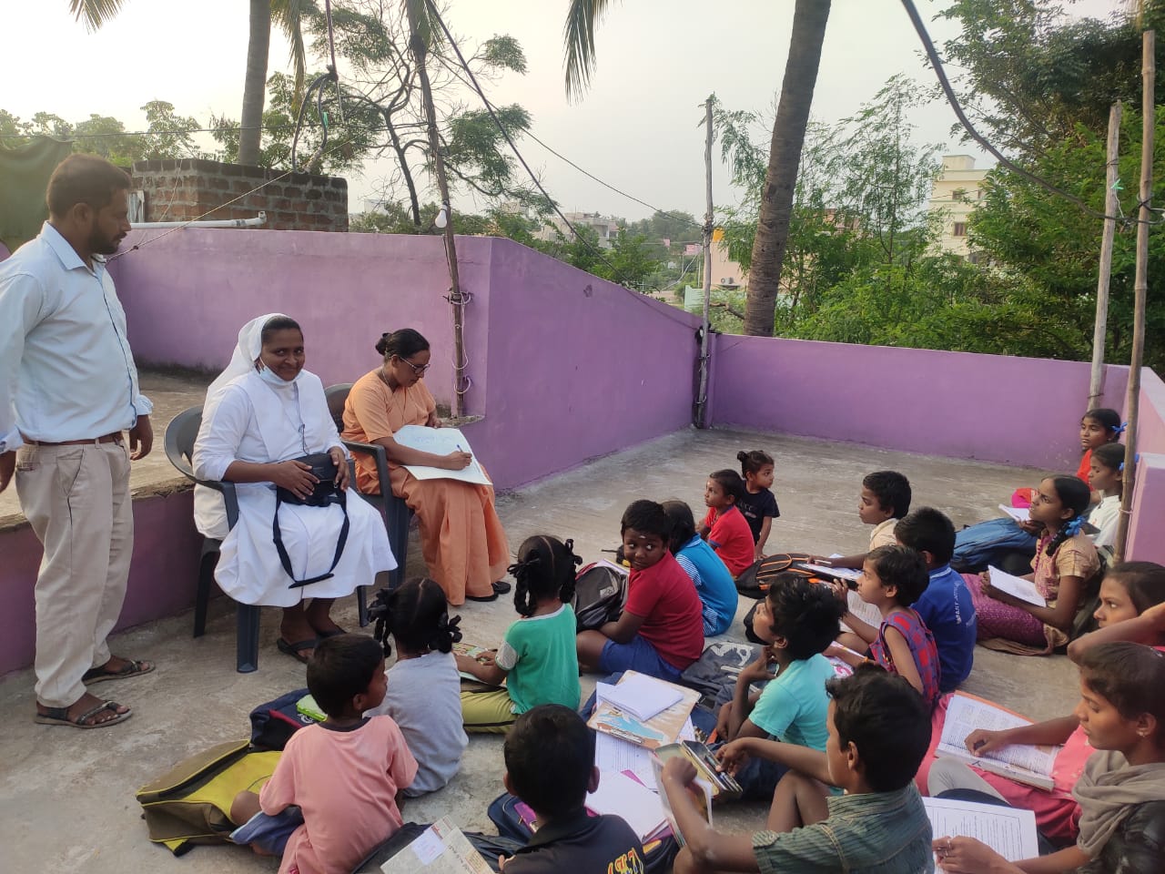 Monitoring visit SESC in Jothi Nagar ,Vellore by Sr.Amala.