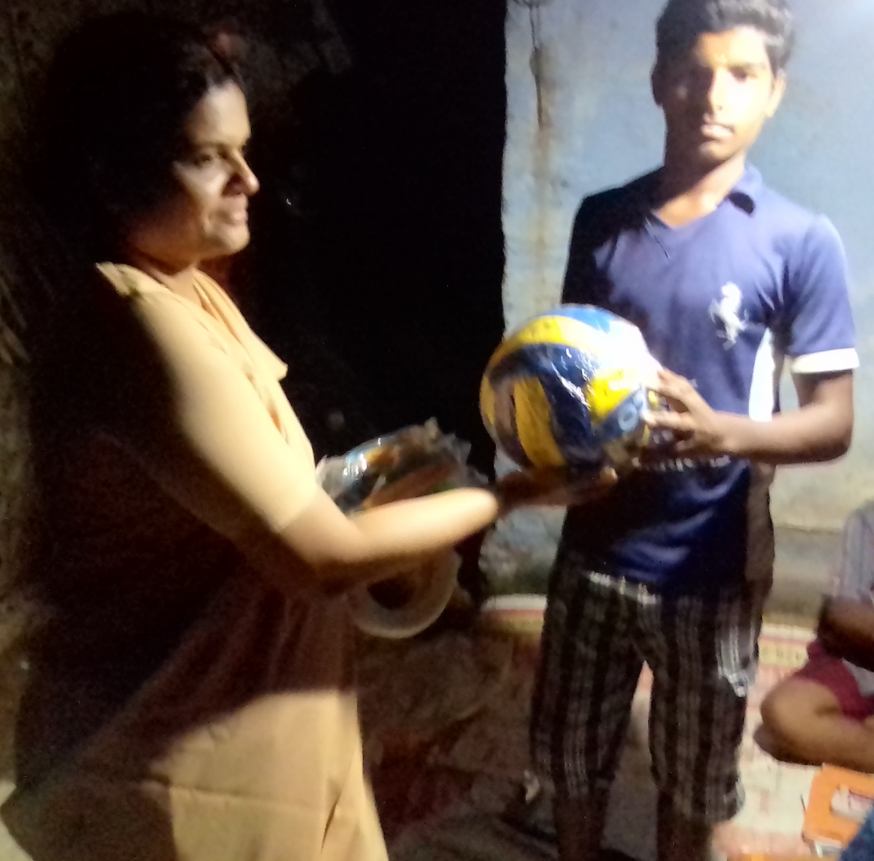SESC Children were given play materials in Kumarapalayam, Erode