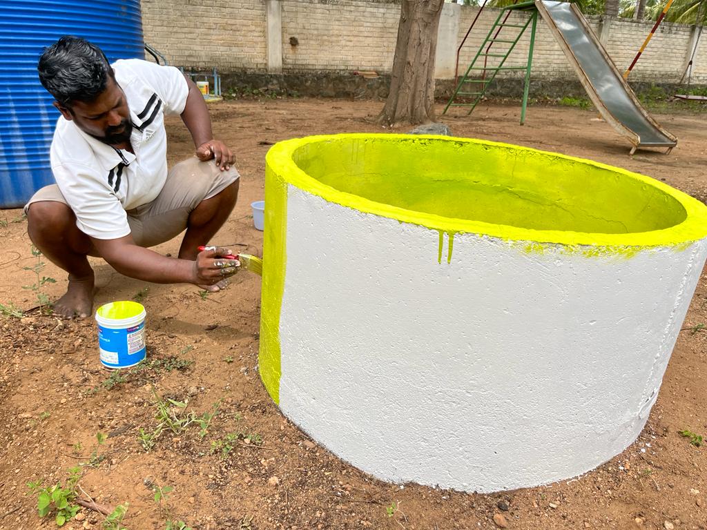 Preparing Vermi composting for Kitchen Gardening on 25th July 2023 