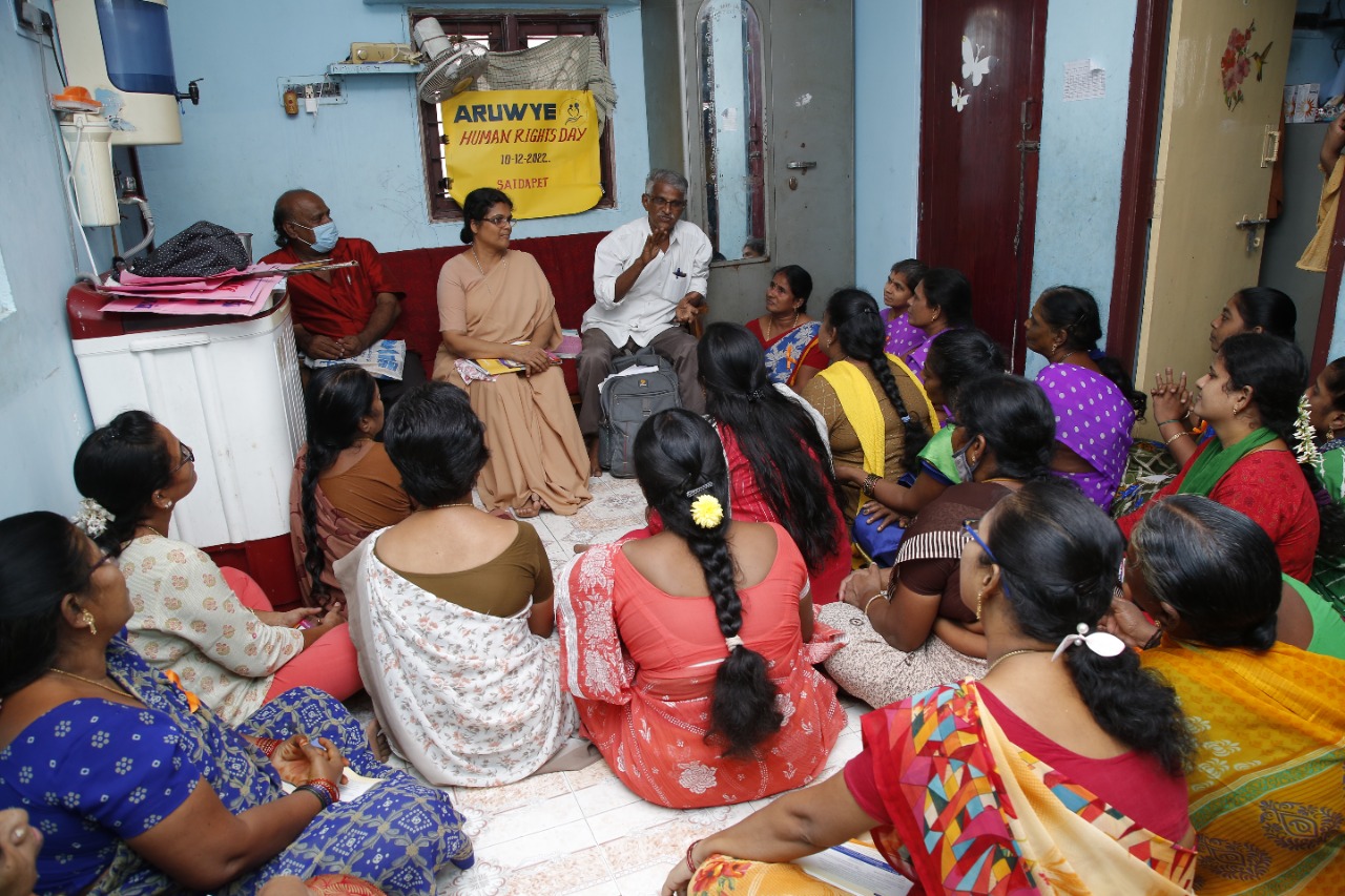 Human Rights day in saidapet for SHG  -10-12-2022 ,Resource Person: Mr.Thenpandian