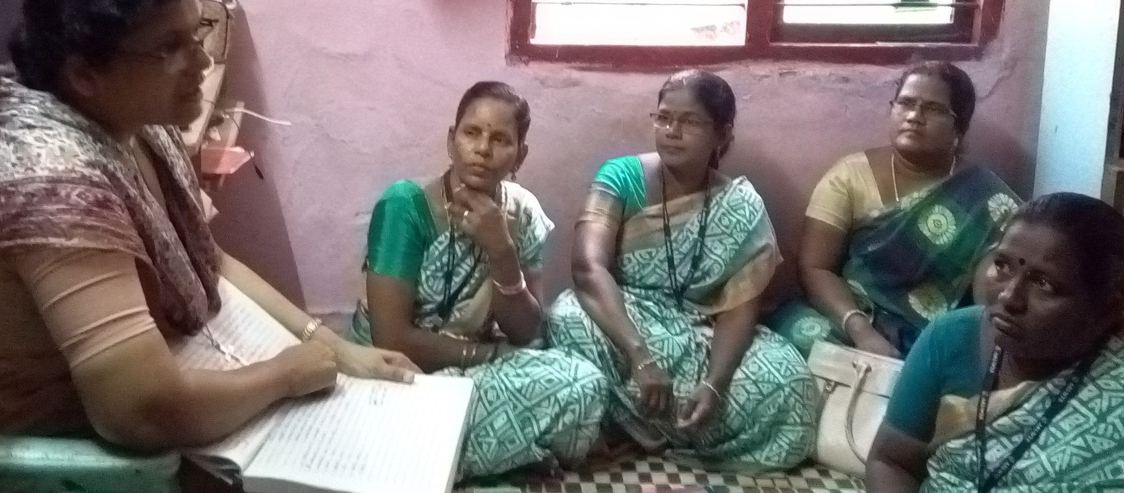 Social Development Coordinator monitoring visit at Varadharajanpet, SHGs 