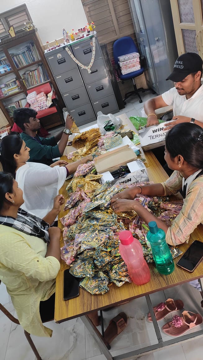 Preparation for silver Jublie by intern students on 19-01-2023