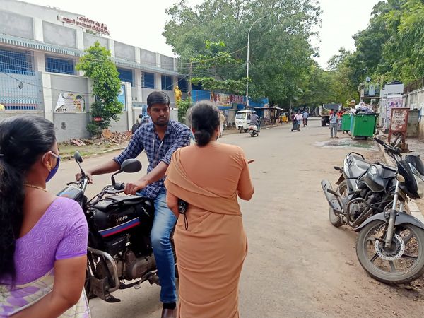 Through the support of Chennai Corporation cleansed pathway