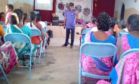 Workshop on Gender Based Violence conducted for 150 women in Anmarudai, Thiruvanamalai on 17 - 06 - 2018