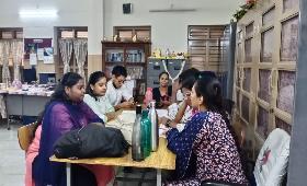 Womens day preparation by internship students on 02-02-2023
