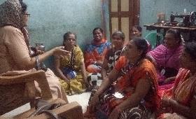 Social Development Coordinator monitoring visit at Saidapet, SHGs 