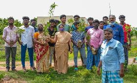 A journey of planting 10,000 trees started from Thiruvallur district