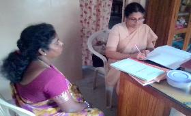 Social Development Coordinator monitoring visit at Anmarudai, Thiruvanamalai