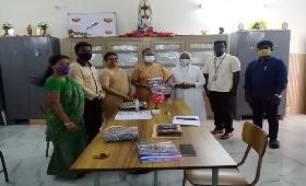 Annual Report (2020 - 2021) & Siruvar Arangam (Children's Yearly Magazine was released by Sr. Nirmala Lazar (Chennai - Mother Provincial), Sr. Celine (VP).