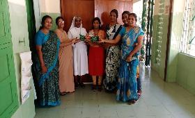 Wishing Superior Sr.Celine Gasper for Easter, Kodambakkam on 6th April 