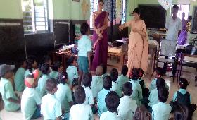 Monitoring visit by Social Development Coordinator at Erode in Government School