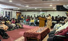 Sr.Shermila was invited as Valedictory speaker guest at Dept of social work Loyola college - 19-02-2023