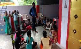 Training children on Children Parliament at Anmarudai, Thiruvannamalai District.
