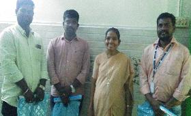 SDC and Sr. Dora shared Christmas gift with ARUWYE staffs