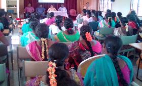 Workshop on Gender Based Violence conducted for 100 women in Michealpuram, Villupuram on 17 - 06 - 2018