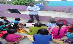 Motivational Speech on Republic Day among SESC children in Jothi Nagar, Vellore