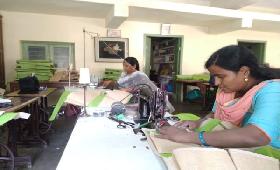 Nirmala Technical  Centre staff stitched the Jute Hanging (Book Keeping) through order
