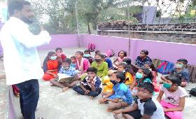 Motivational Speech on Republic Day among SESC children in Jothi Nagar, Vellore