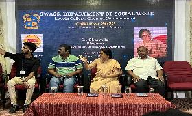 Sr.Shermila was invited as Valedictory speaker guest at Dept of social work Loyola college - 19-02-2023