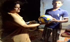 SESC Children were given play materials in Kumarapalayam, Erode
