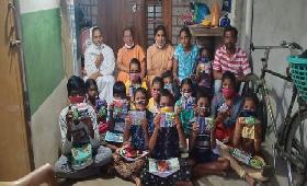 COVID precausion material were given to Children in Melpadi, Vellore District
