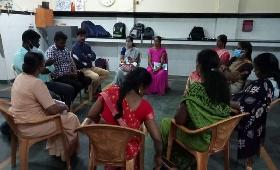 NABFINS MEETING at MARIALAYA, Vyasarpadi, Chennai. Mrs. Sasikala - Women Coordinator represented ARUWYE.