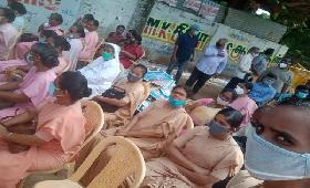 Social Development Coodinator and Kodambakkam Salesian Community sisters participated in protest against Fr. Stan's arrest