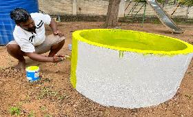 Preparing Vermi composting for Kitchen Gardening on 25th July 2023 