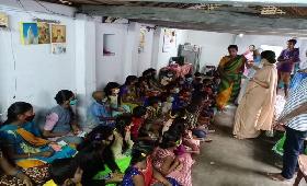 COVID precausion material were given to Children in Anmarudai, Thiruvannamalai District