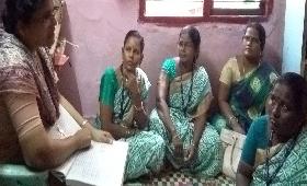 Social Development Coordinator monitoring visit at Varadharajanpet, SHGs 