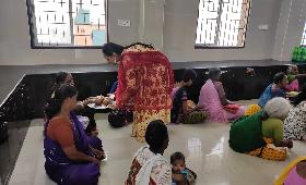 Food and material distribution in destitute home -Taramani on 6-01-2023