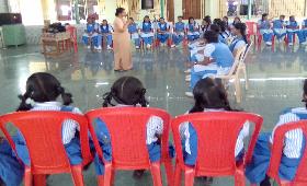 Training on Leadership for Fatima Hr Sec School student. Animated by Sr. Shermila on 22. 06. 2018 at MM Hall, Kodambakkam, Chennai