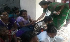 Independence Day celebrated by SHG women at Lotus Blind School at Mylapore, Chennai on 15 - 08 - 2018