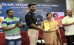 Sr.Shermila was invited as Valedictory speaker guest at Dept of social work Loyola college - 19-02-2023