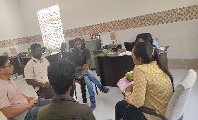 Visit from department of social work, Loyola College. Field work supervisor evaluate the intership students on 12 th April