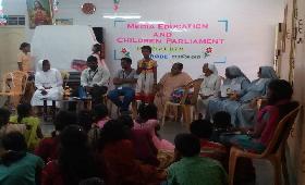 Workshop on Children Parliament and Media Education was conducted at Erode