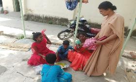 Helping Poor Lady on 22/09/2022 in Kodambakkam.