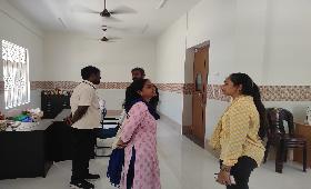 Visit from department of social work, Loyola College. Field work supervisor evaluate the intership students on 12 th April