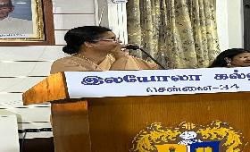 Sr.Shermila was invited as Valedictory speaker guest at Dept of social work Loyola college - 19-02-2023